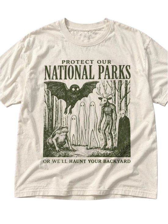 Gildan Tops - Gildan Cream National Parks Graphic Tee